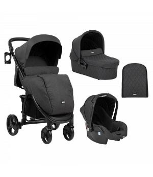 SILLA DE PASEO PARA BEBE 3 PIEZAS MADRID NEGRO MELANGE - KKB31001010131